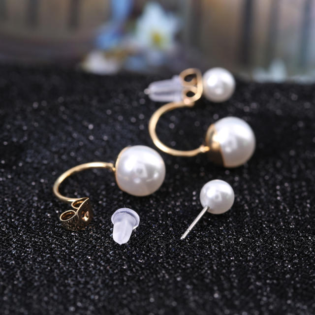 Fashion pearl jacket earrings