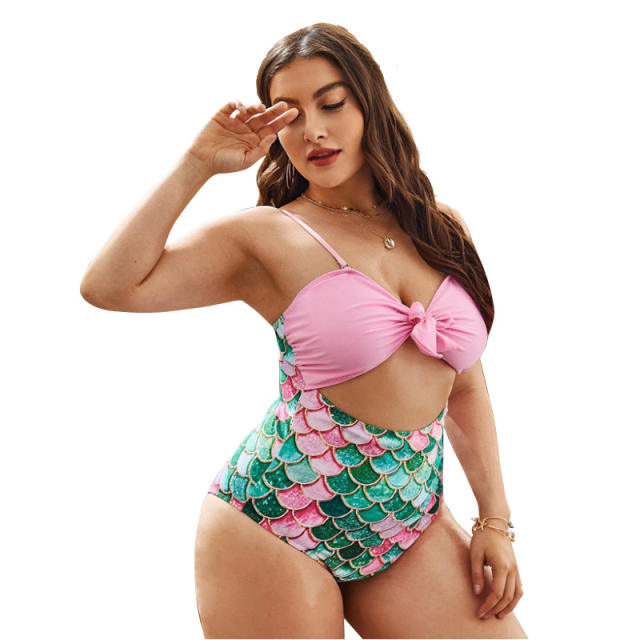 Sweet fish scales one piece swimsuit