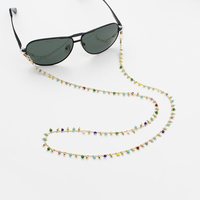 Boho colored beads glasses mask chain