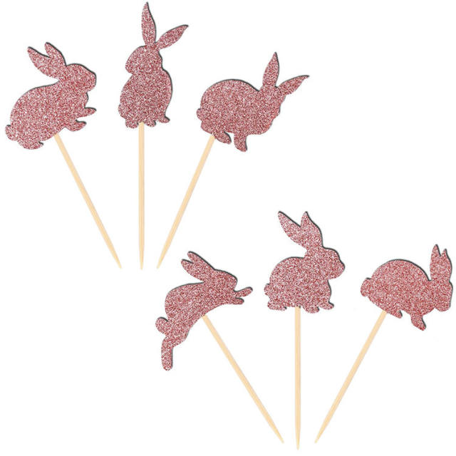 Easter rabbit cup cake toppers