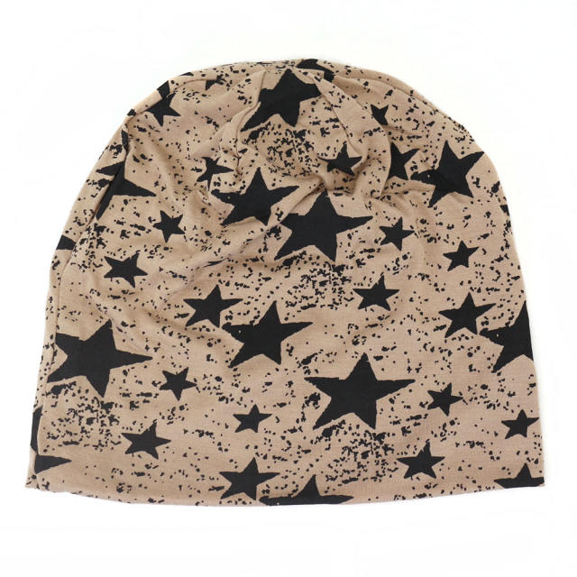 Vintage star pattern beanie cap