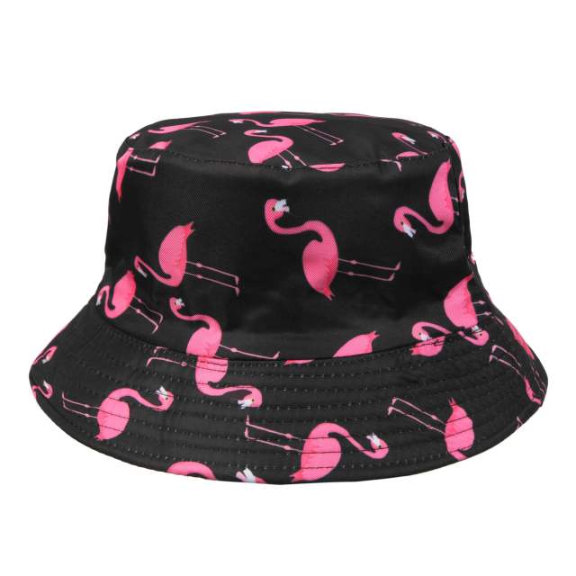 Flamingo print bucket hat