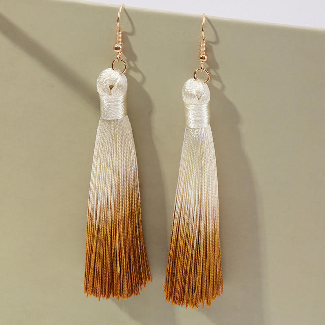 Fashion long-style thread tassel earrings