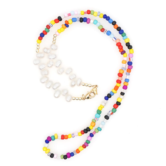 Boho seed beads water pearl mask glasses chain