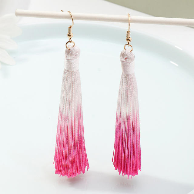 Fashion long-style thread tassel earrings