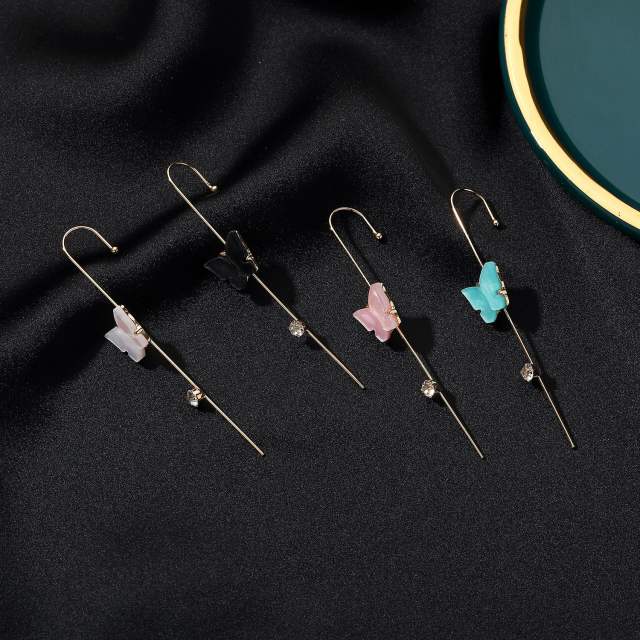 Fashion butterfly copper ear pin