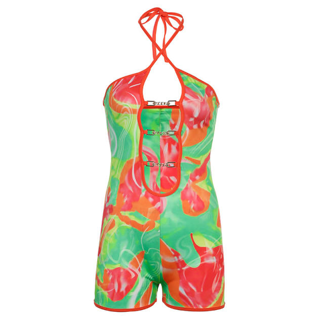 Sexy hollow design rompers jumpsuit