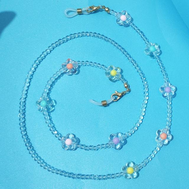 Flower pearl glasses chain