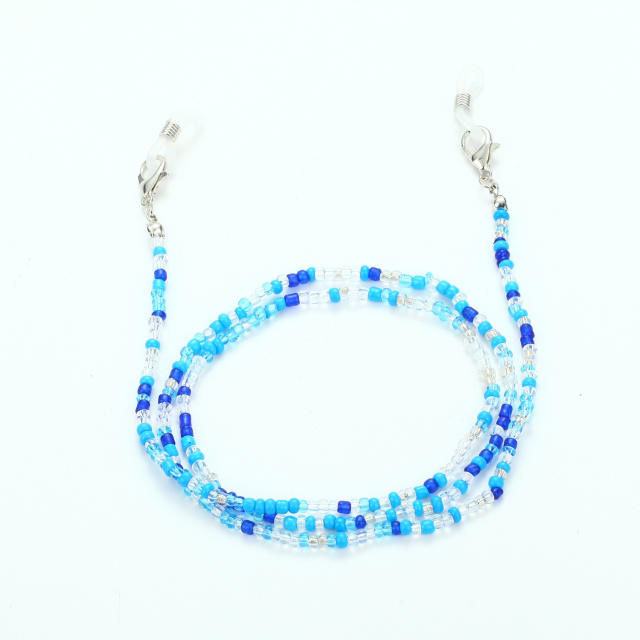 Colorful beaded glass mask chain 70cm