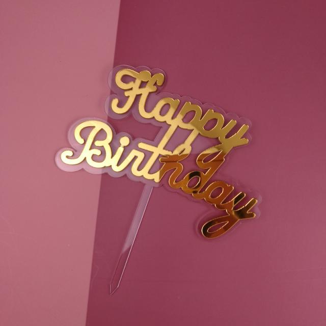 Candy color happy birthday cake toppers