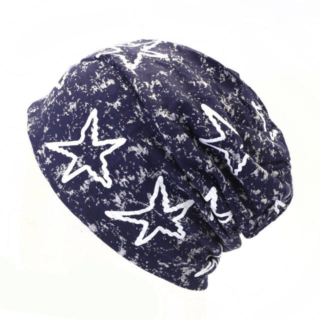 Star pattern beanie cap