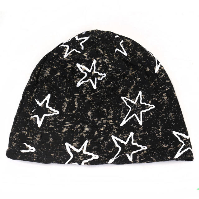 Star pattern beanie cap