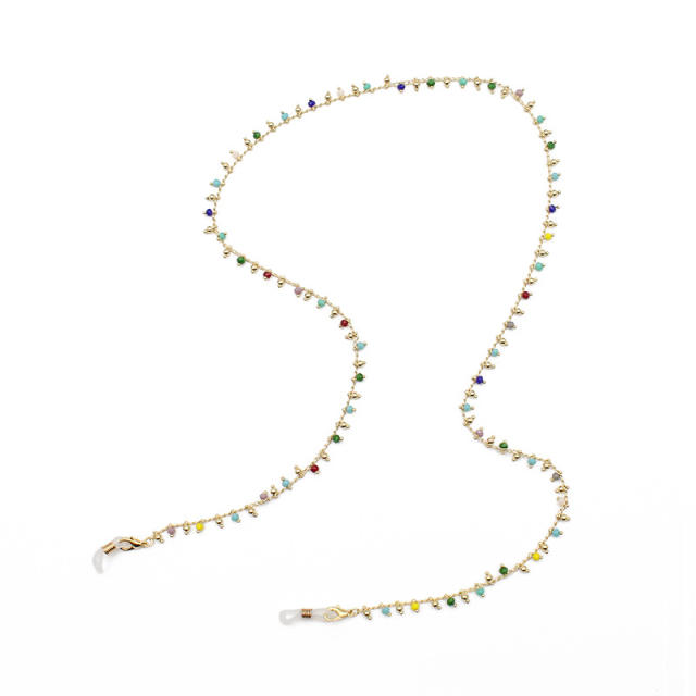 Boho colored beads glasses mask chain