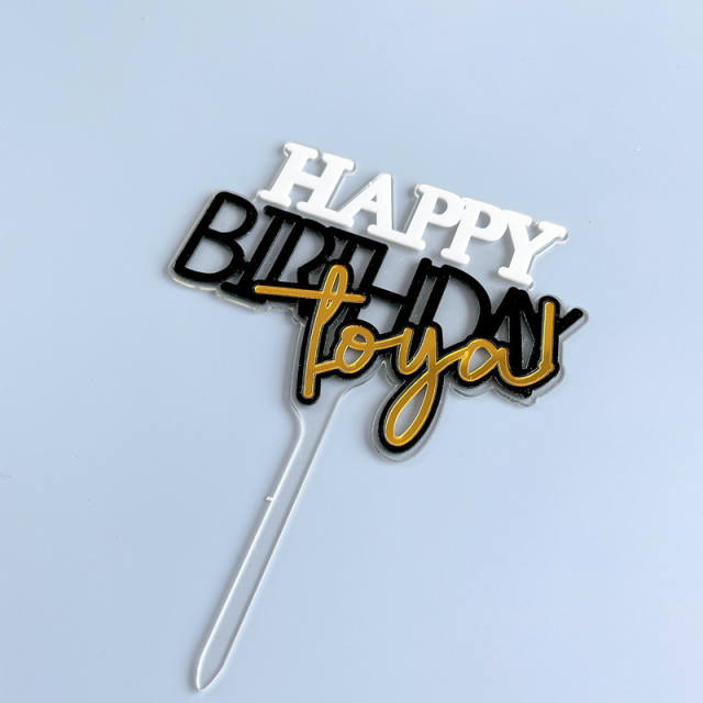 Happy birthday cake toppers