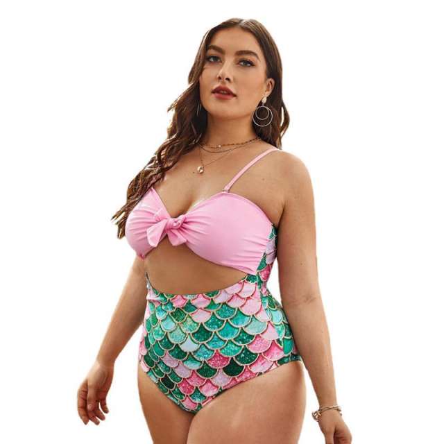 Sweet fish scales one piece swimsuit