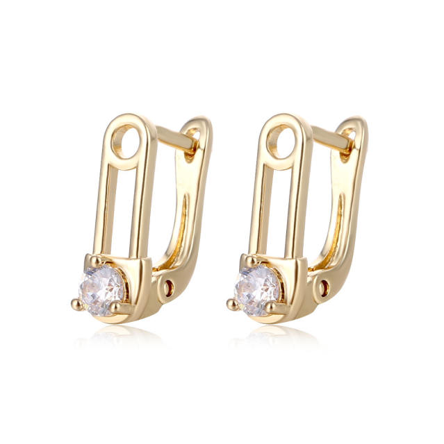Fashion cubic zirconia alloy huggie earrings