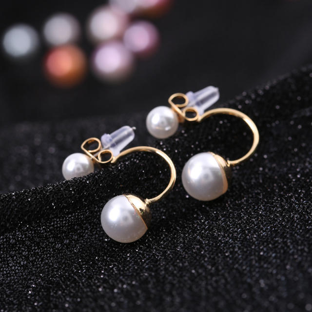 Fashion pearl jacket earrings