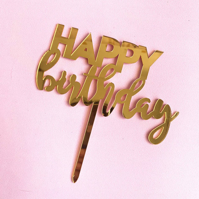 Happy birthday acrylic cake toppers