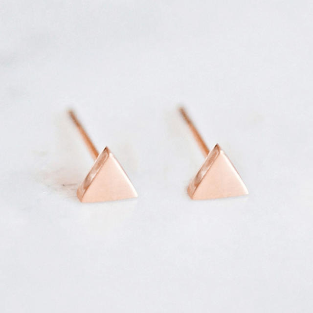 Stainless steel triangle ear studs