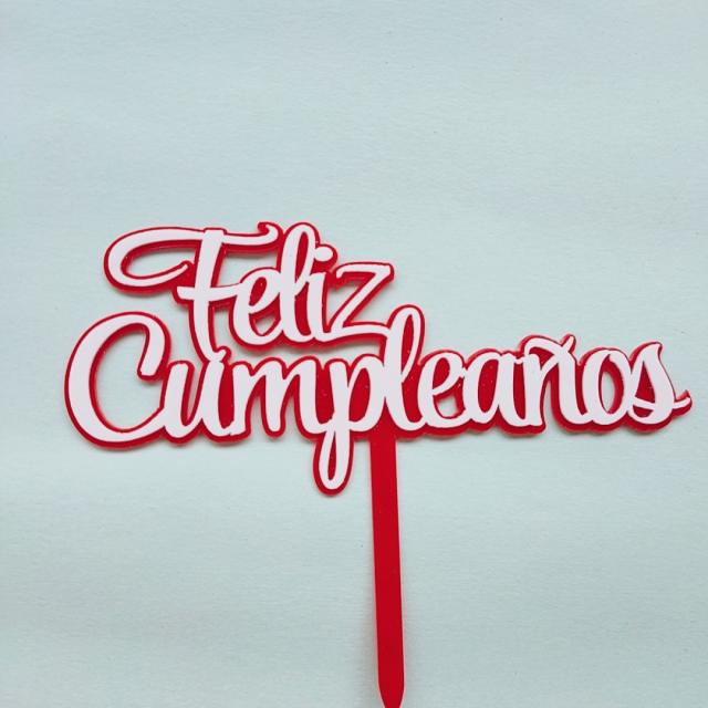 FelizCumpleanos acrylic cake toppers