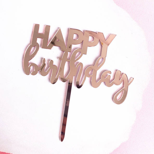 Happy birthday acrylic cake toppers