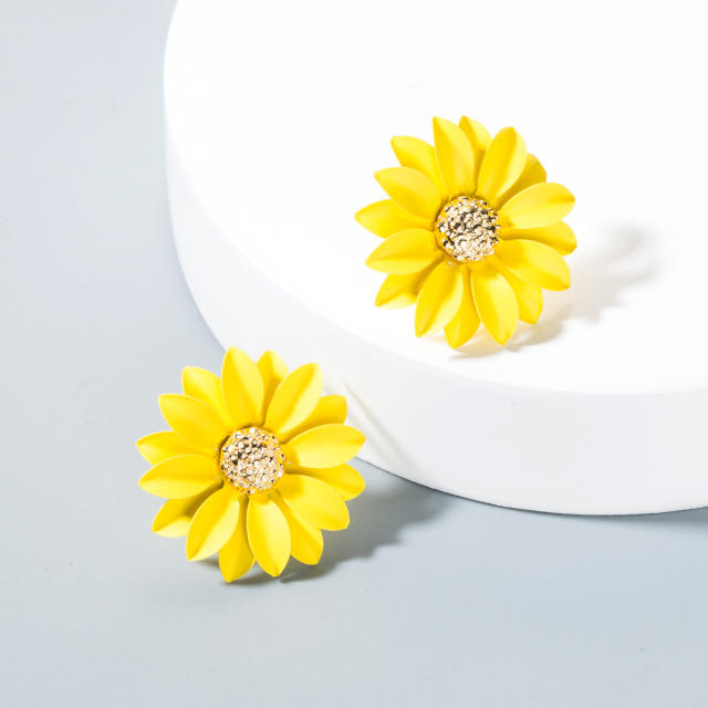 Sun flower studs earrings