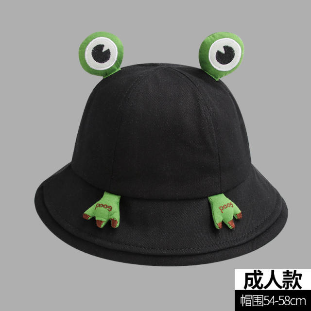 Korean fashion cute frog bucket hat