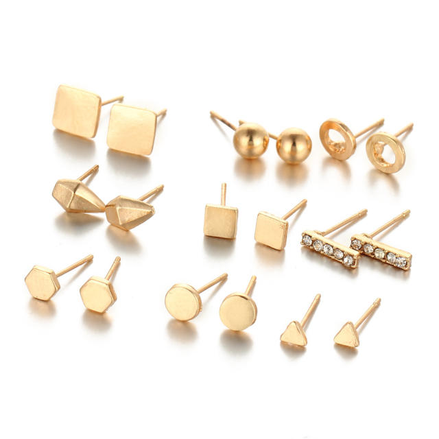 9 pairs of alloy earings set