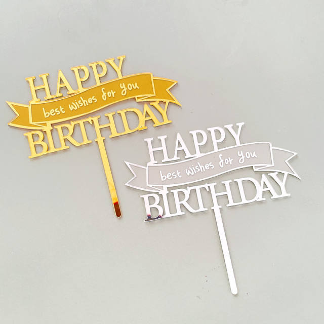 Happy bithday cake toppers