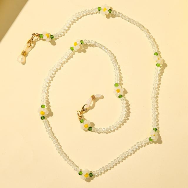 Flower pearl glasses chain