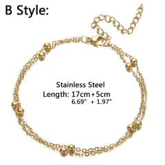 Dainty two layer stainless steel bracelet