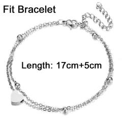 Two layer dainty stainless steel bracelet