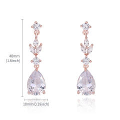 Crystal drop earrings for bridal