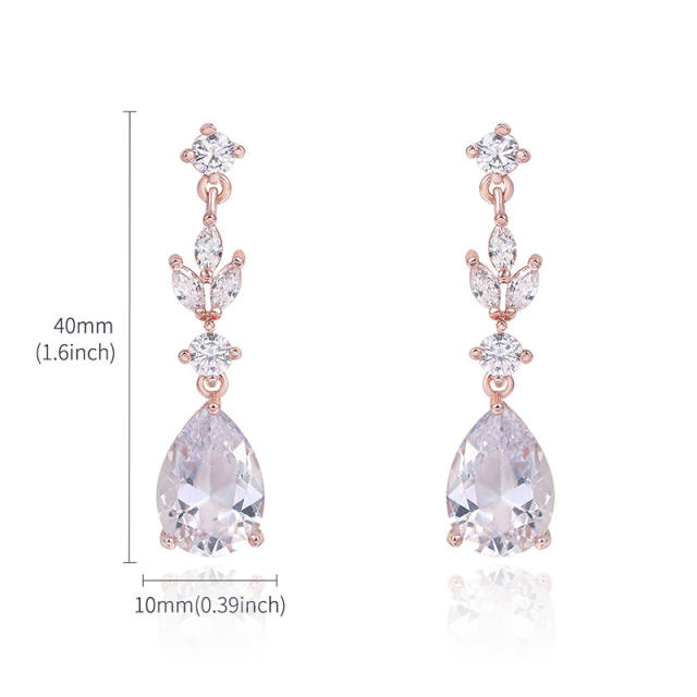 Crystal drop earrings for bridal