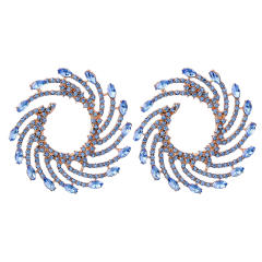 Colored rhinestone statement ear studs
