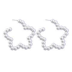 Boho beaded heart star shaped earrings