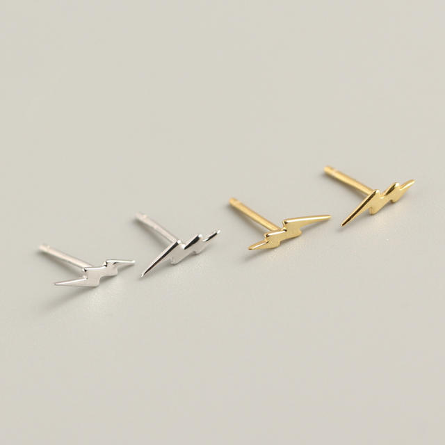 S925 lightning stud earrings