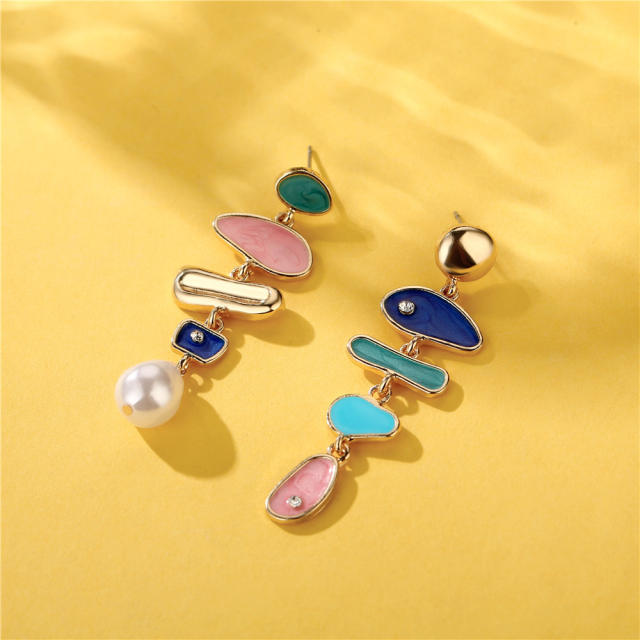 Ins style Pearl Pendant Earrings
