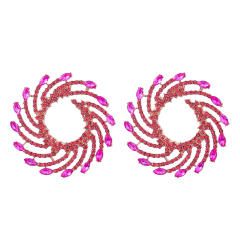 Colored rhinestone statement ear studs