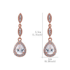 Classic cubic zircon drop earrings