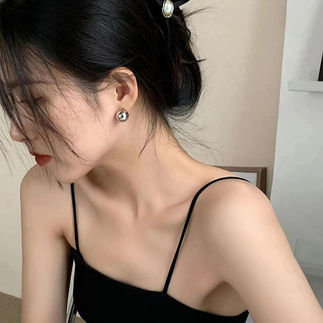 Cute ball ear studs