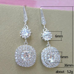 Diamond dangle earrings for bridal
