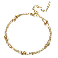 Dainty two layer stainless steel bracelet