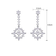 AAA cubic zircon dangle earring