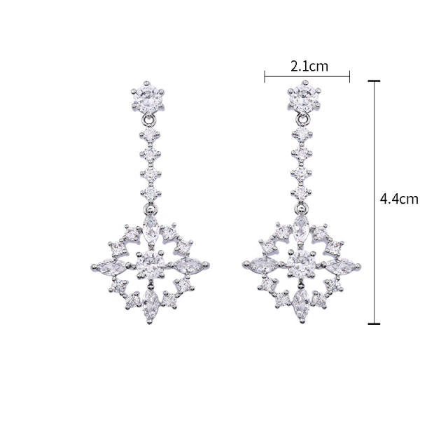 AAA cubic zircon dangle earring
