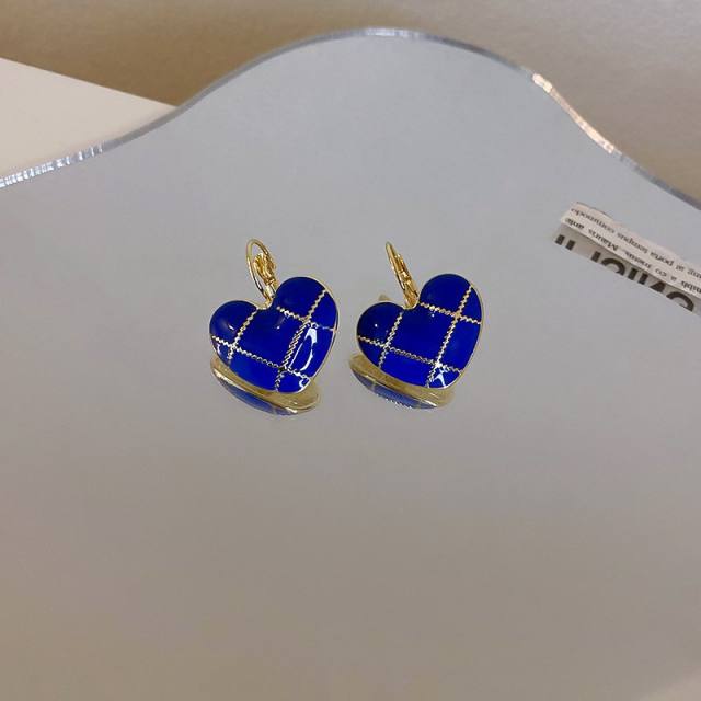 S925 needl blue color series earrings