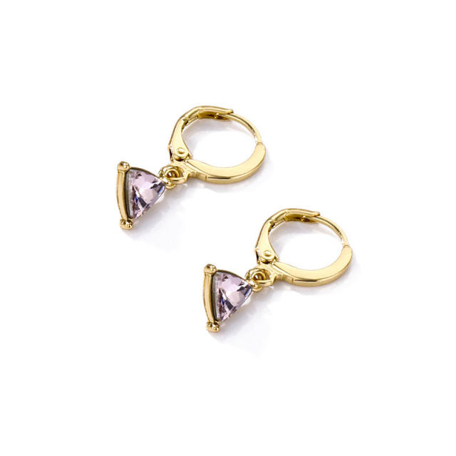 Drop-shaped gem earrings