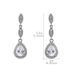 Classic cubic zircon drop earrings