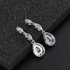Classic cubic zircon drop earrings