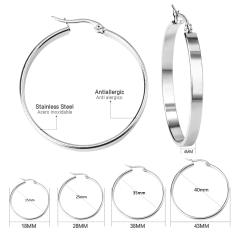 Popular stainless steel earrings hoop earrings